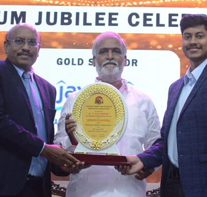 2023- Excellence in Timber Award received from Shri P.K. Sekar Babu, Hon Minister of Tamil Nadu for Charity and Endowments